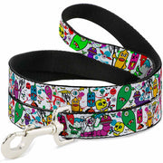 Dog Leash - Monsters White Dog Leashes Buckle-Down