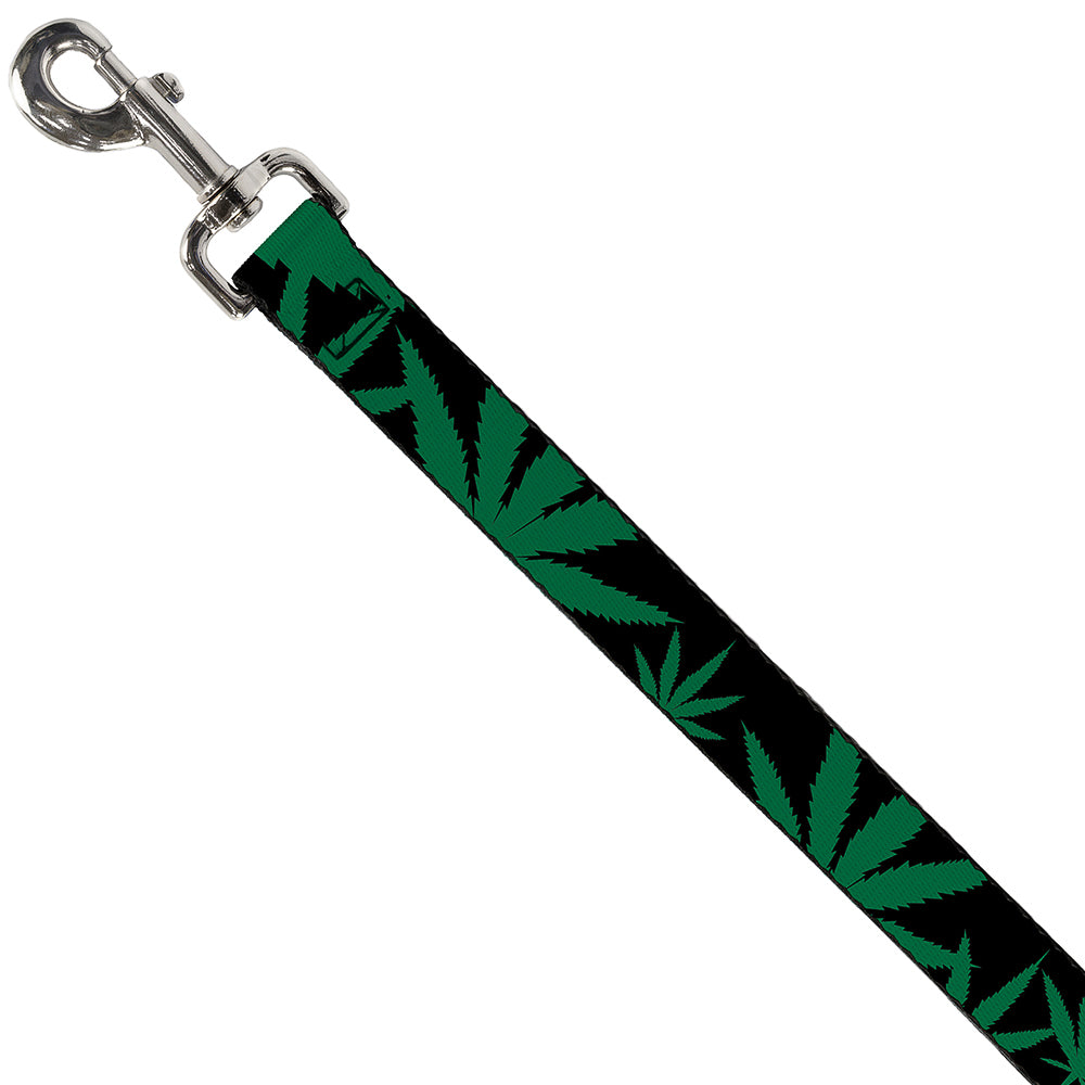 Buckle-Down Dog Leash - Marijuana Leaf Close-Up Dog Leashes Buckle-Down