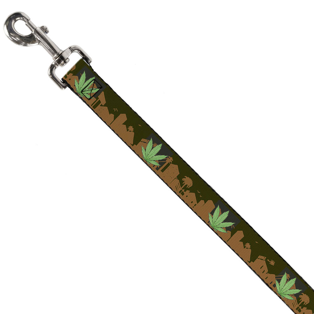 Buckle-Down Dog Leash - Marijuana Leaf Skyline Dog Leashes Buckle-Down