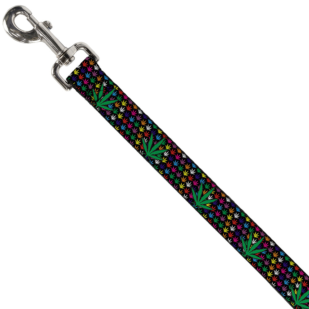 Buckle-Down Dog Leash - Marijuana Garden Black/Multi Color Dog Leashes Buckle-Down