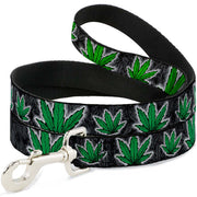 Buckle-Down Dog Leash - Marijuana Haze Black Dog Leashes Buckle-Down