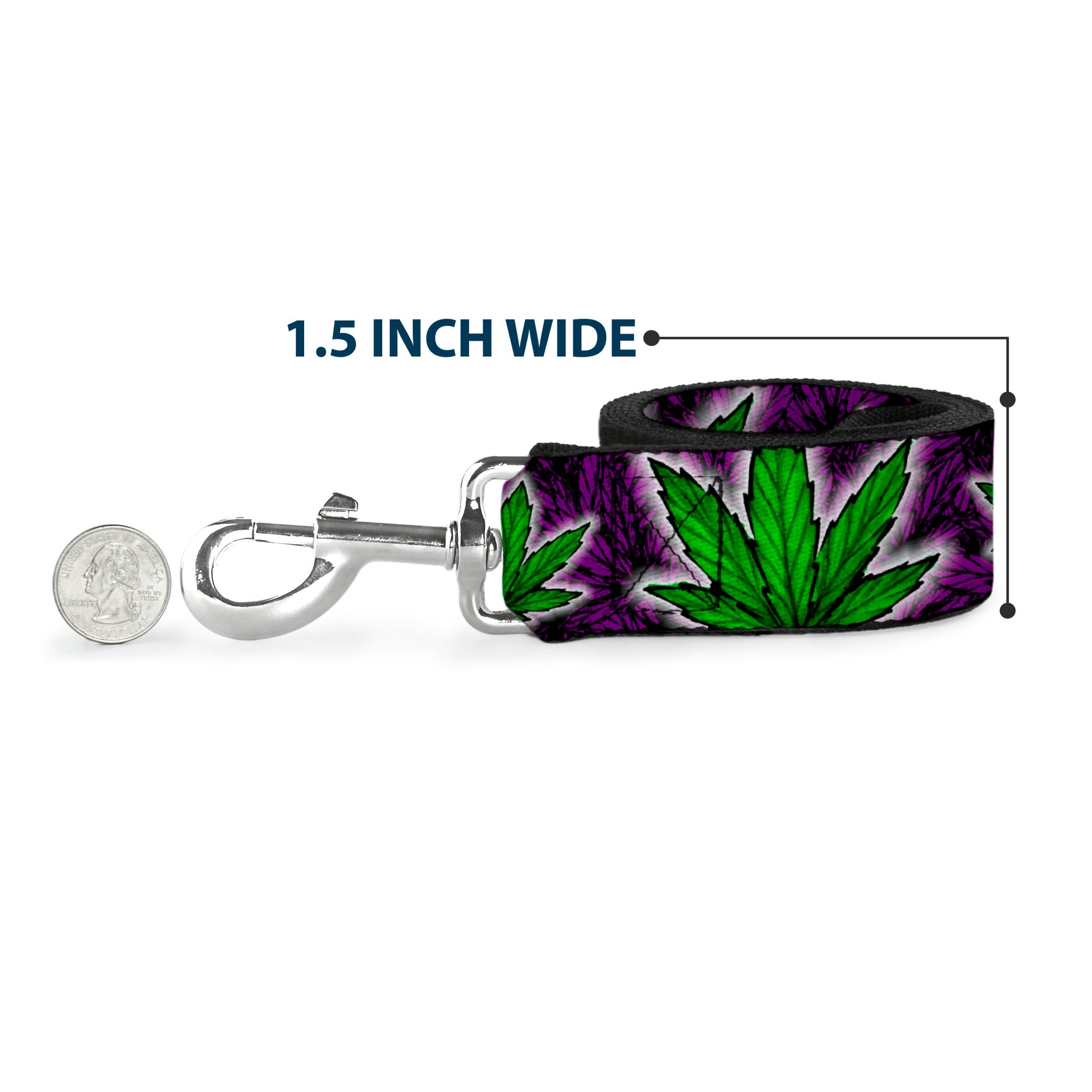 Buckle-Down Dog Leash - Marijuana Haze Purple Dog Leashes Buckle-Down
