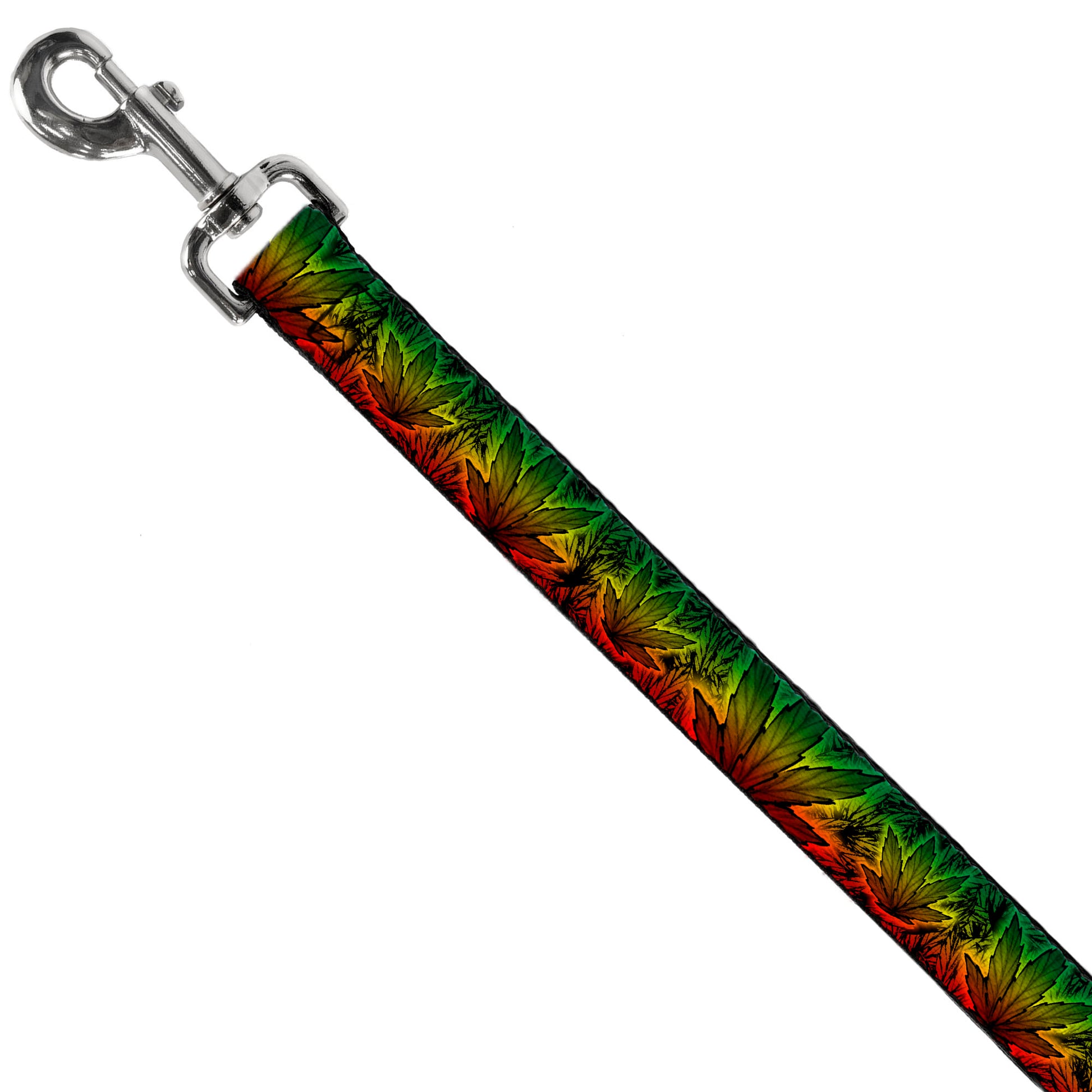 Buckle-Down Dog Leash - Marijuana Haze Rasta/Rasta Dog Leashes Buckle-Down