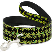 Buckle-Down Dog Leash - Marijuana Reflection Black/Yellow/Green Dog Leashes Buckle-Down