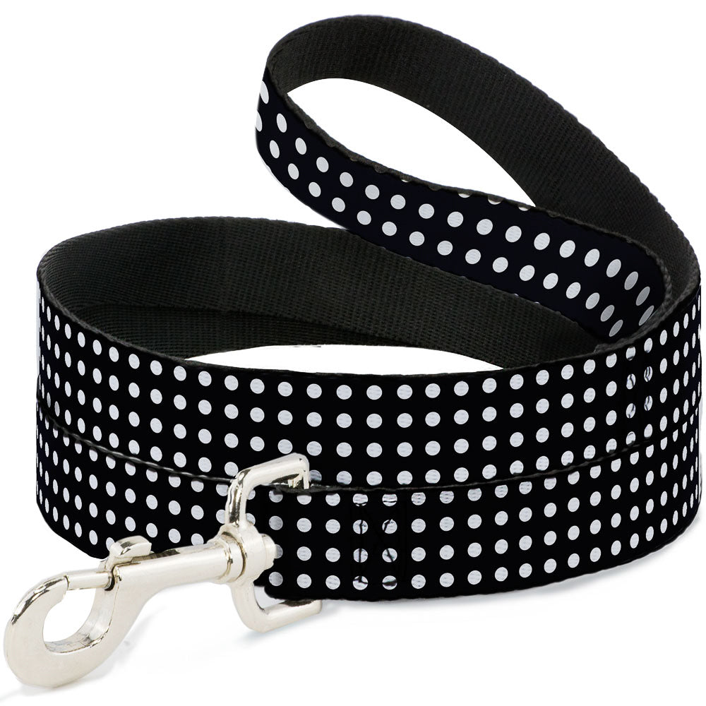 Dog Leash - Micro Polka Dots Black/White Dog Leashes Buckle-Down