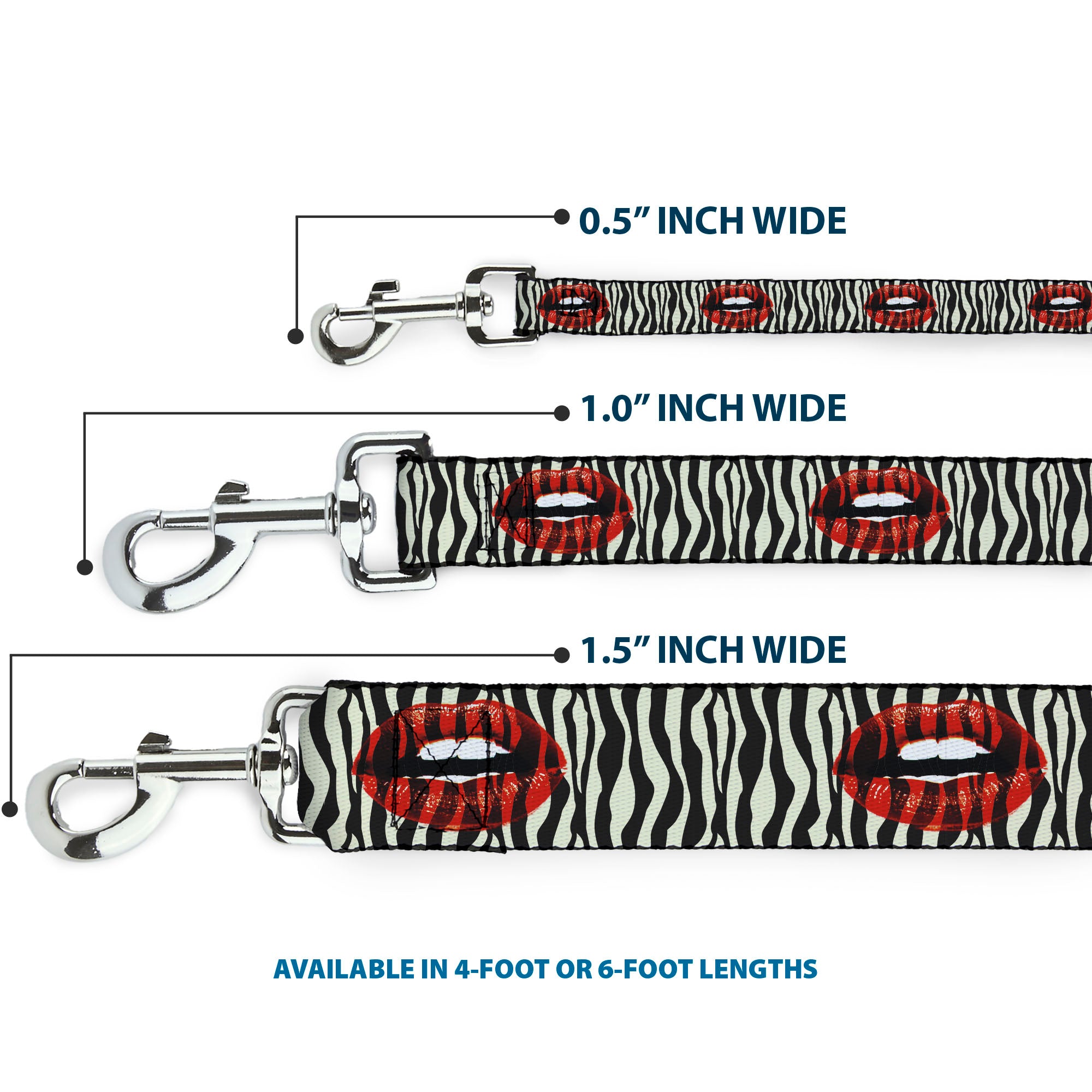 Dog Leash - Mouth Zebra Dog Leashes Buckle-Down