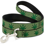 Buckle-Down Dog Leash - Marijuana Garden Tan/Green Dog Leashes Buckle-Down