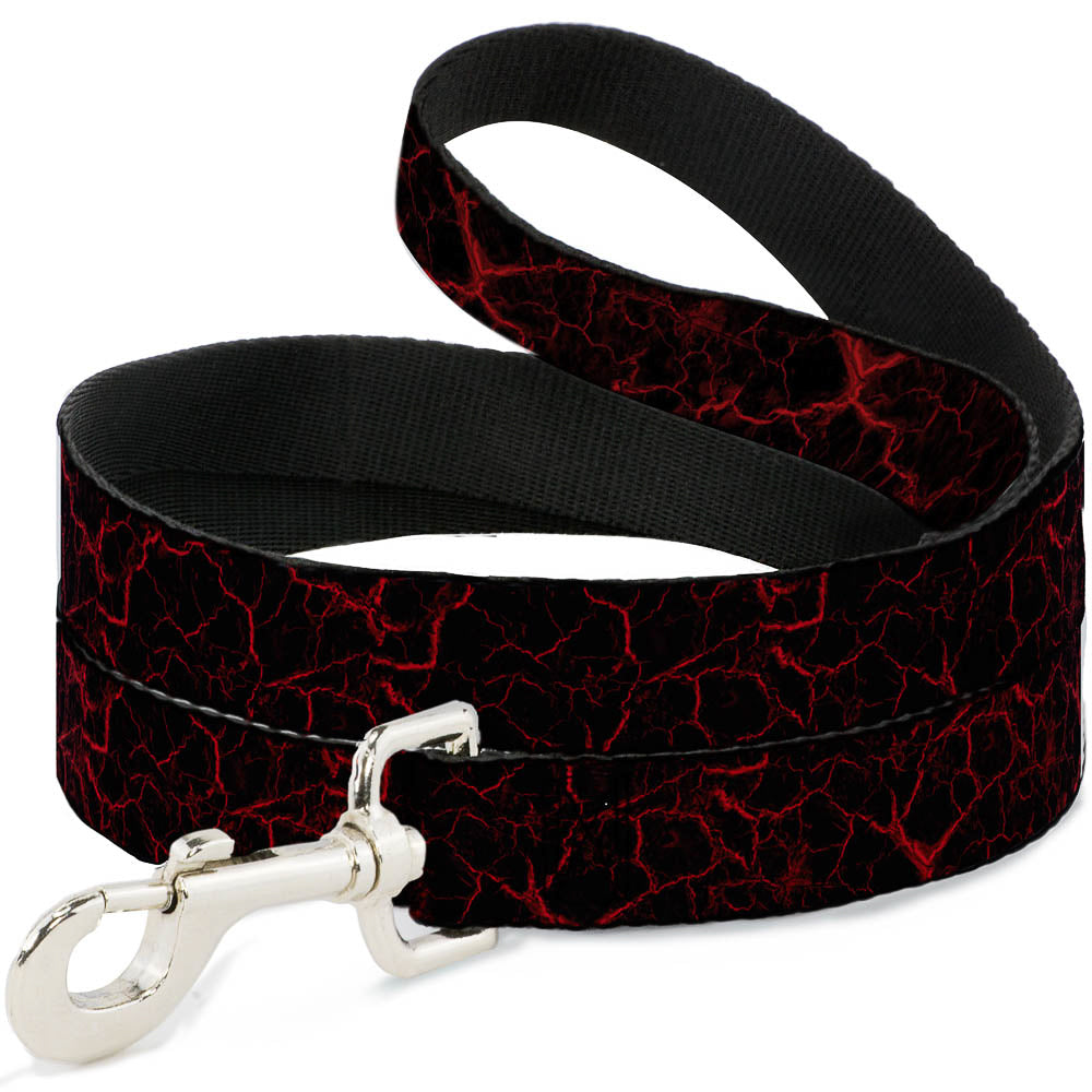 Dog Leash - Marble Black/Red Dog Leashes Buckle-Down