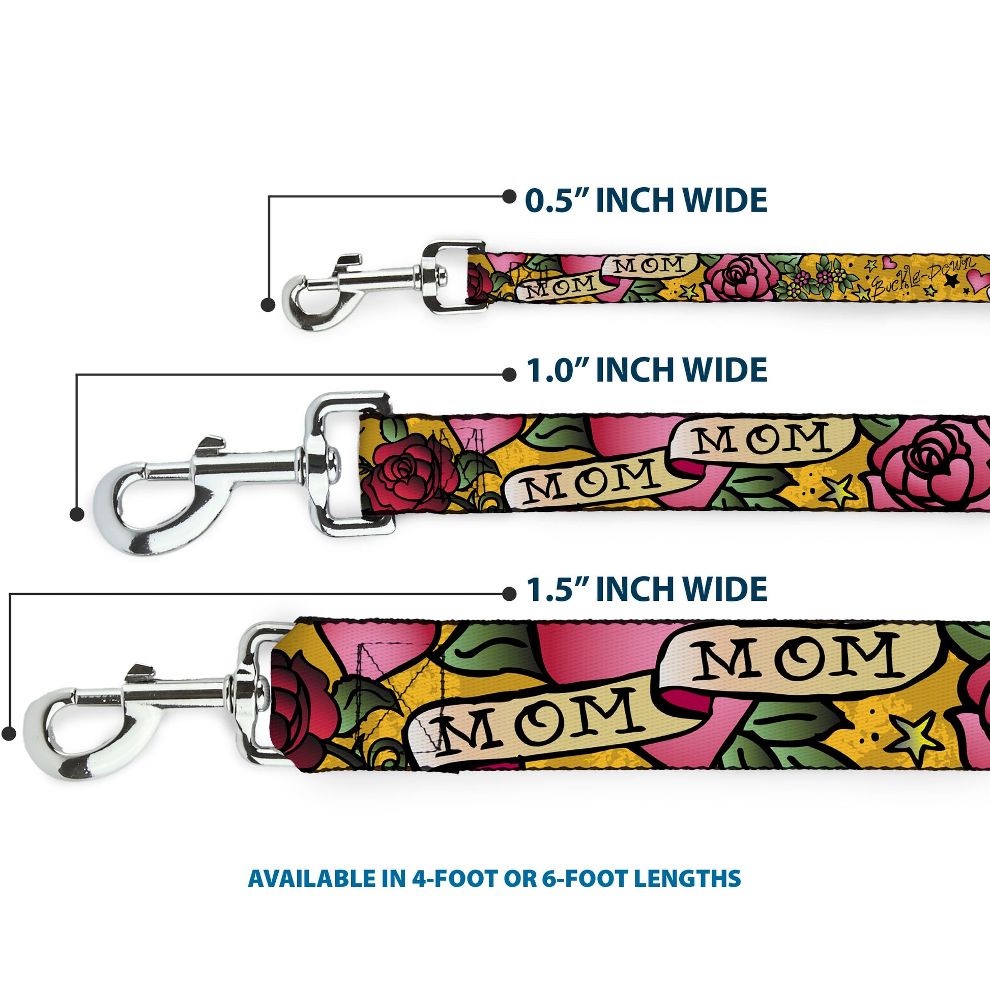 Dog Leash - Mom & Mom Yellow Dog Leashes Buckle-Down