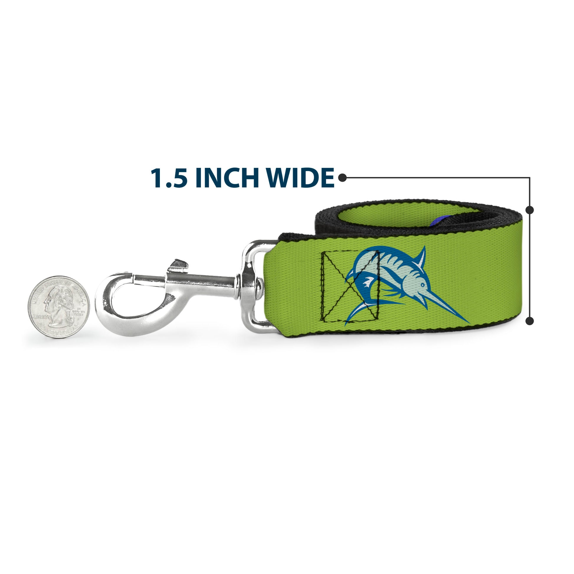 Dog Leash - Marlin Green/Multi Color Dog Leashes Buckle-Down