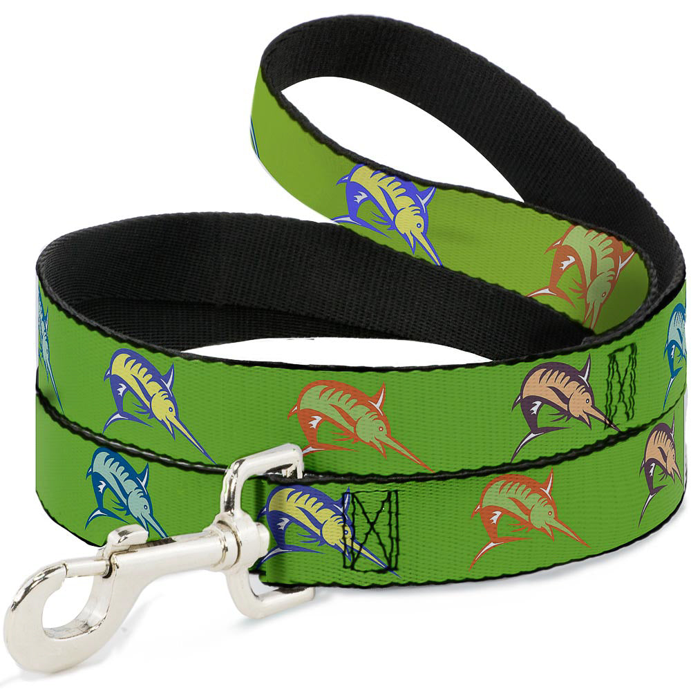 Dog Leash - Marlin Green/Multi Color Dog Leashes Buckle-Down