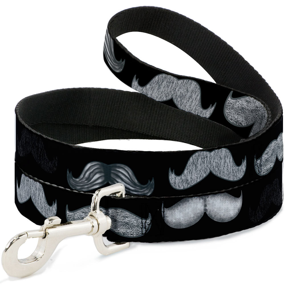 Dog Leash - Mustache Sketch Black/White Dog Leashes Buckle-Down