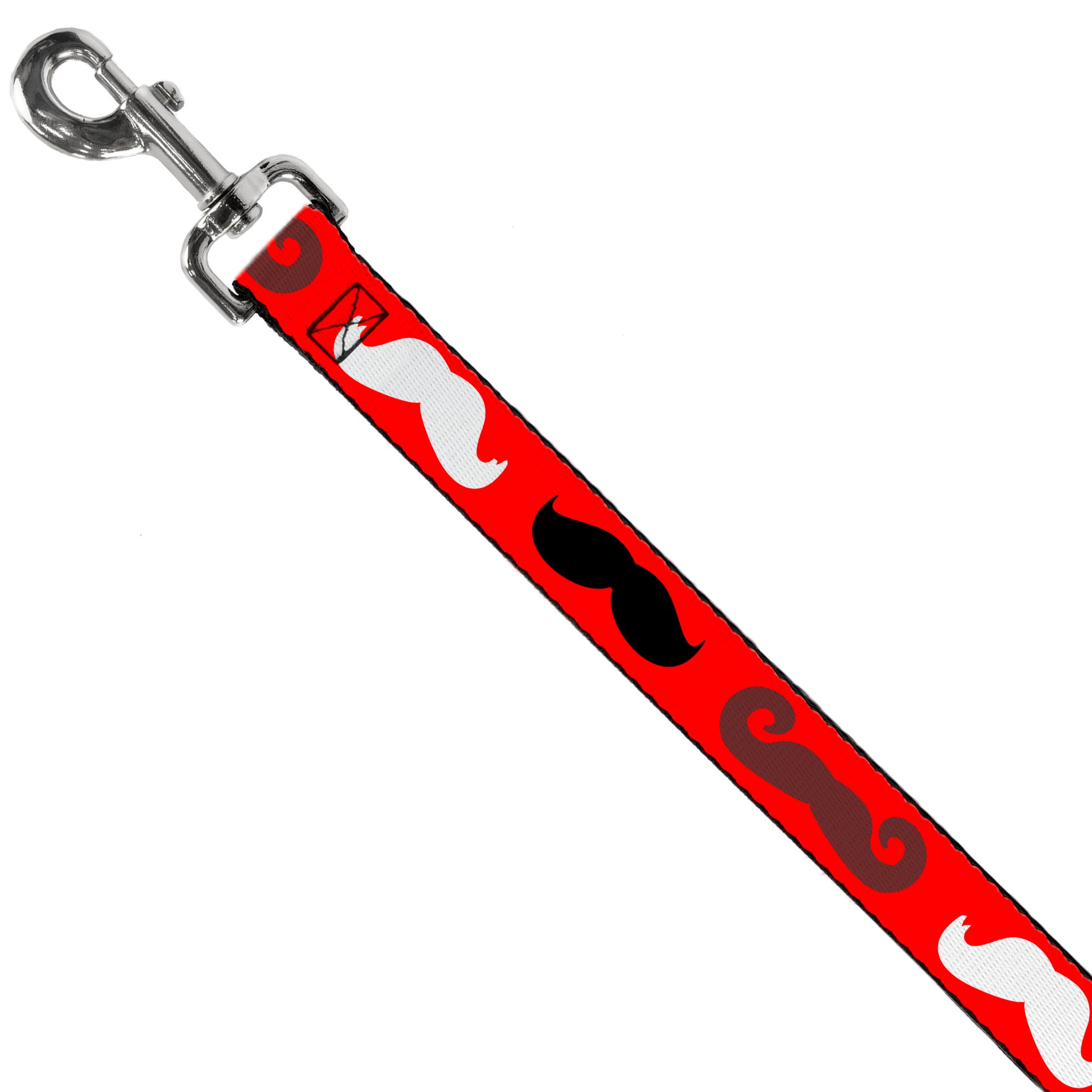 Dog Leash - Mustaches Red/Brown/White/Black Dog Leashes Buckle-Down
