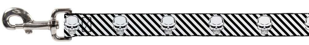 Dog Leash - Metal Skull Black/White Dog Leashes Buckle-Down