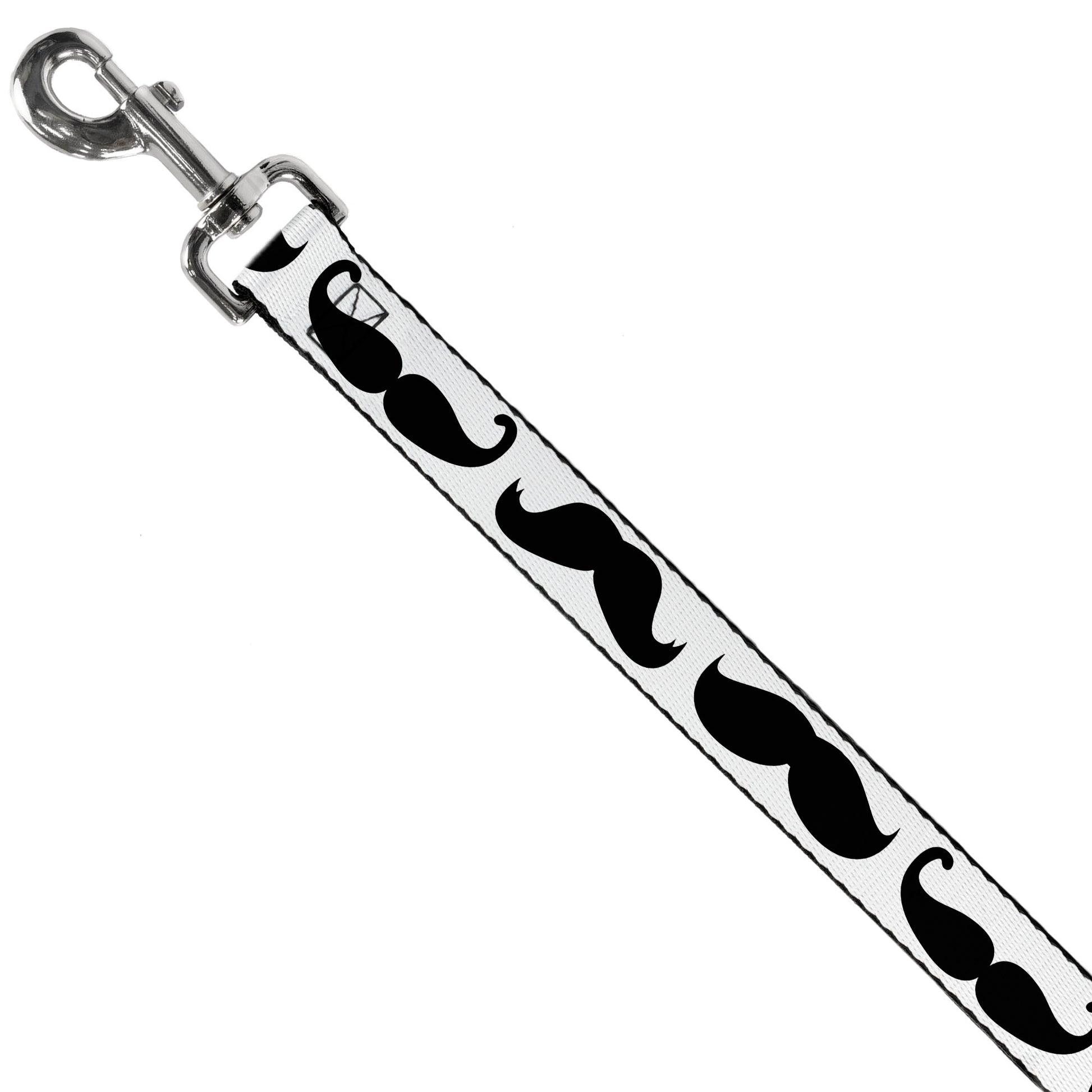 Dog Leash - Multi Mustaches Sketch White/Black Dog Leashes Buckle-Down