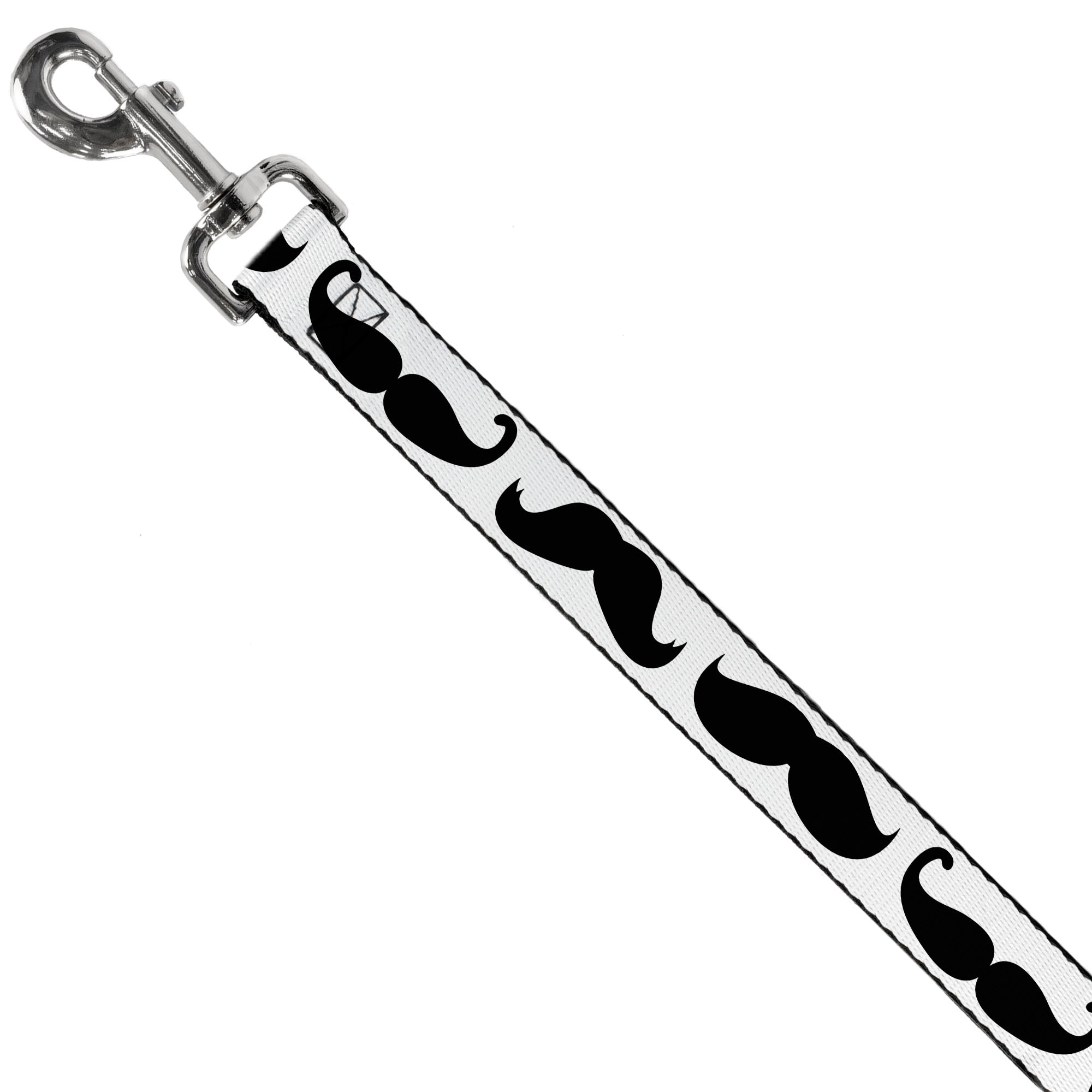 Dog Leash - Multi Mustaches Sketch White/Black Dog Leashes Buckle-Down