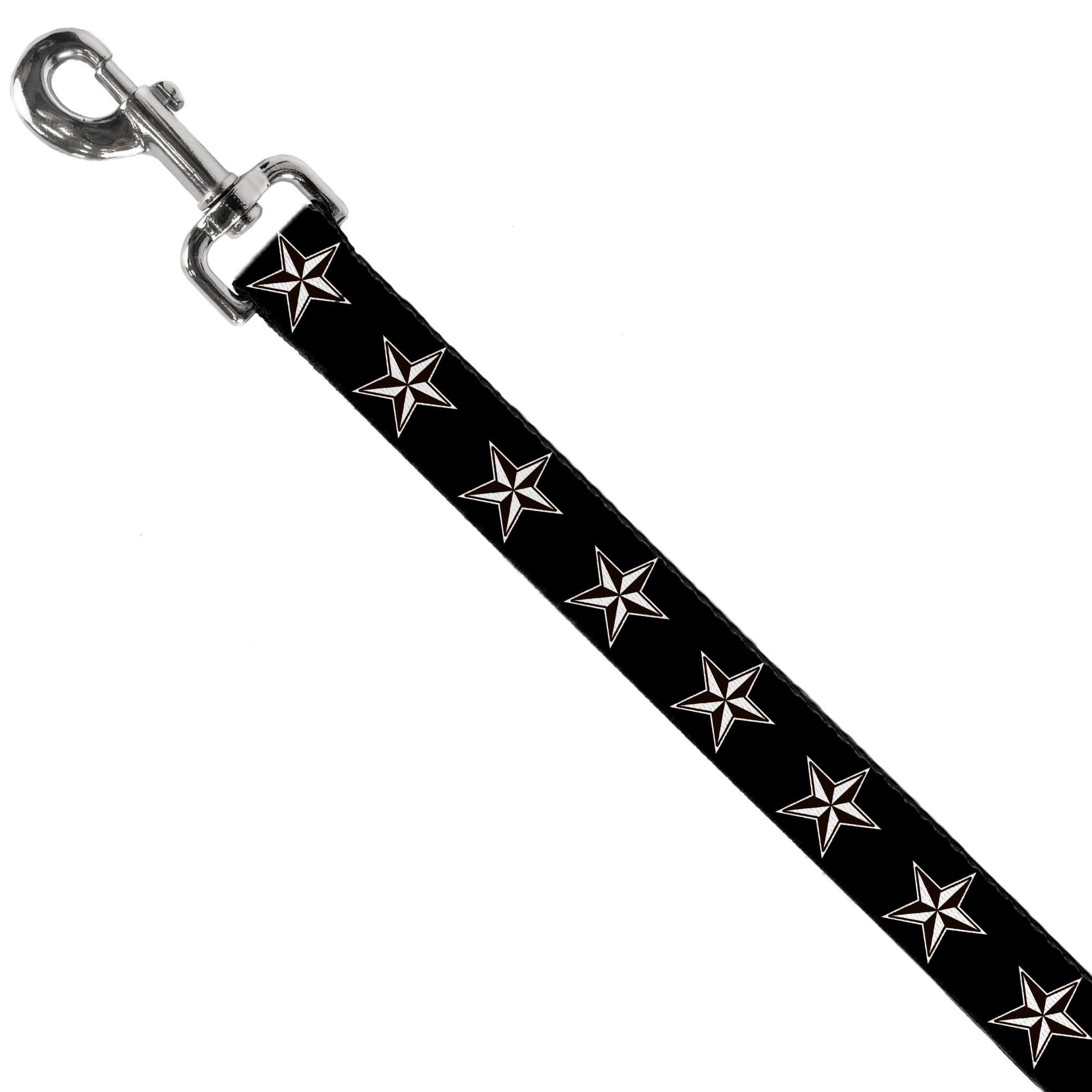 Dog Leash - Nautical Star Black/White Dog Leashes Buckle-Down