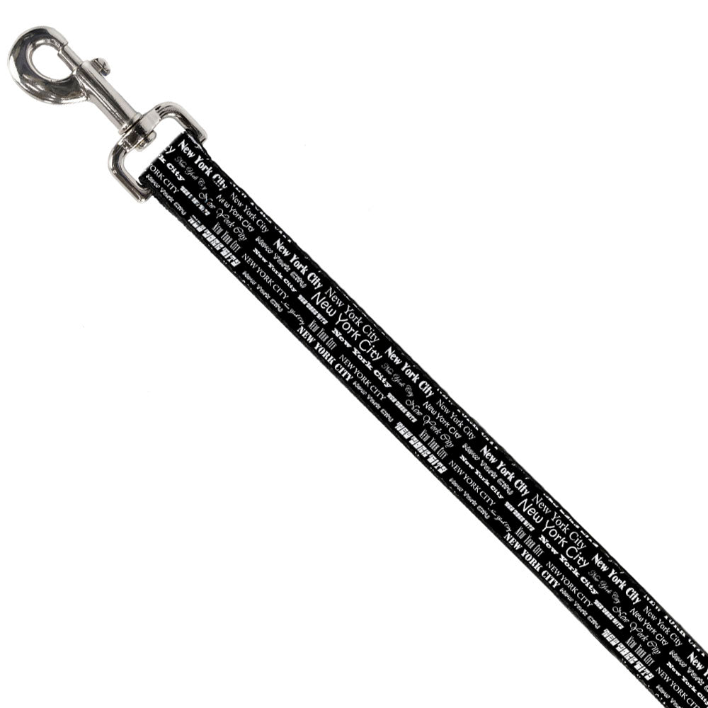 Dog Leash - New York City Black/White Dog Leashes Buckle-Down