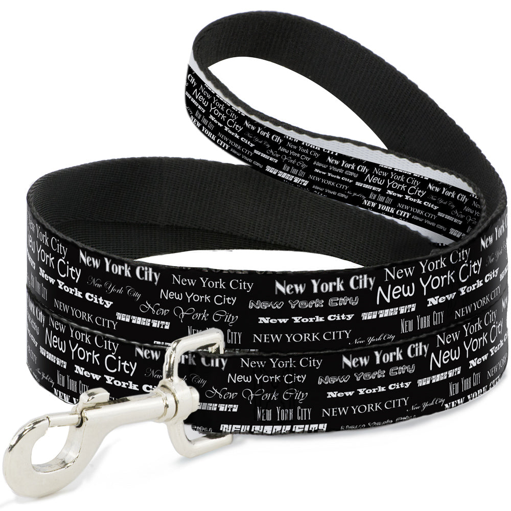 Dog Leash - New York City Black/White Dog Leashes Buckle-Down