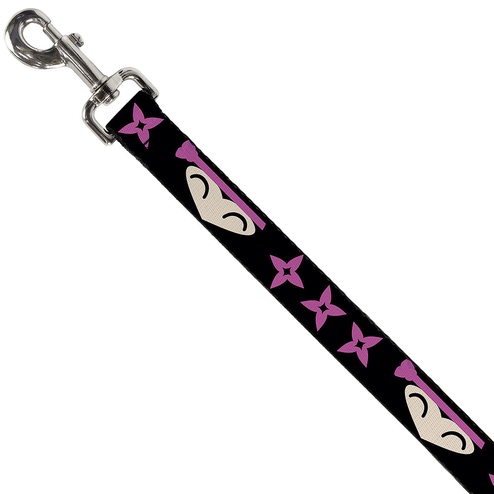 Dog Leash - Ninja Star Black/Pink Dog Leashes Buckle-Down