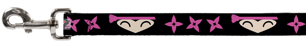 Dog Leash - Ninja Star Black/Pink Dog Leashes Buckle-Down