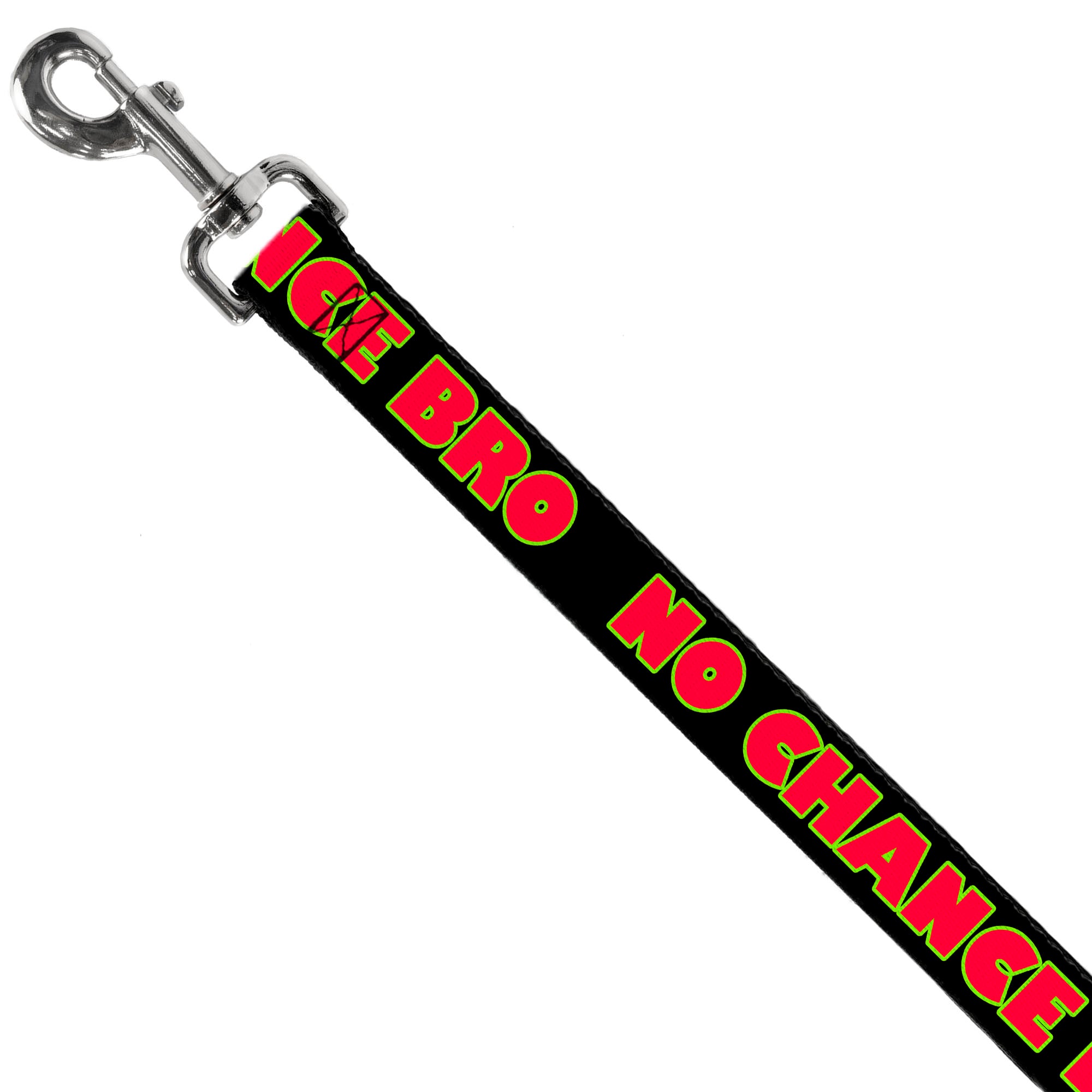 Dog Leash - NO CHANCE BRO Black/Yellow/Red Dog Leashes Buckle-Down