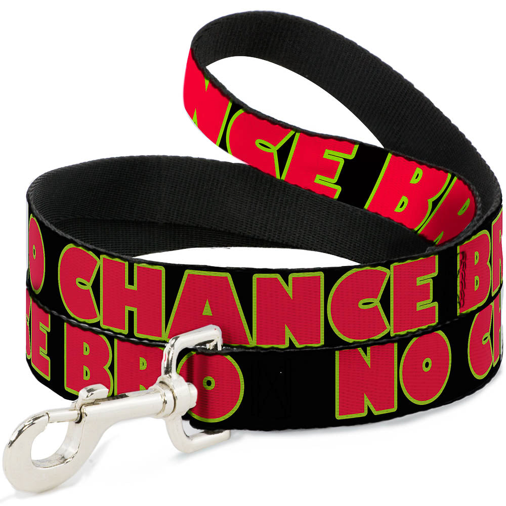 Dog Leash - NO CHANCE BRO Black/Yellow/Red Dog Leashes Buckle-Down