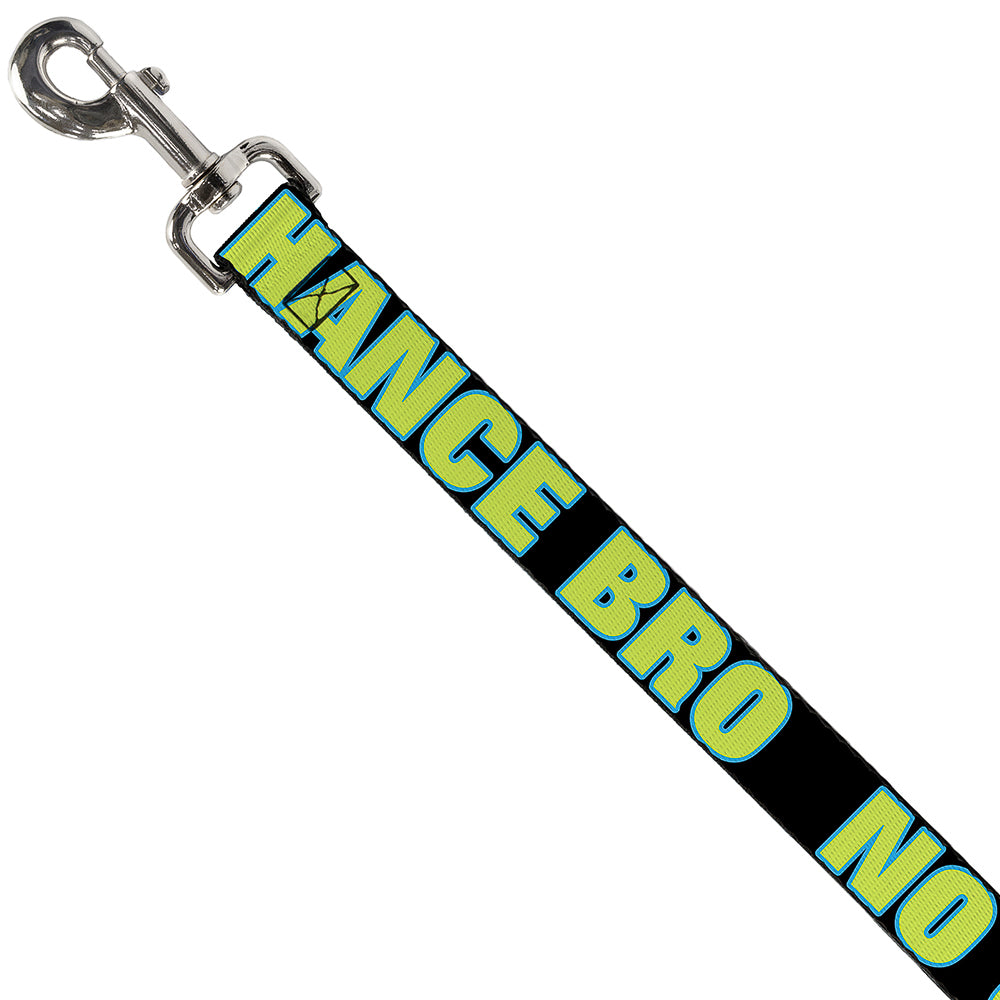 Dog Leash - NO CHANCE BRO Black/Turquoise/Green Dog Leashes Buckle-Down