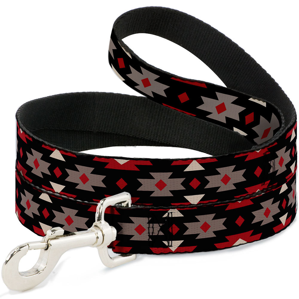 Dog Leash - Navajo Red/Black/Gray/Red Dog Leashes Buckle-Down
