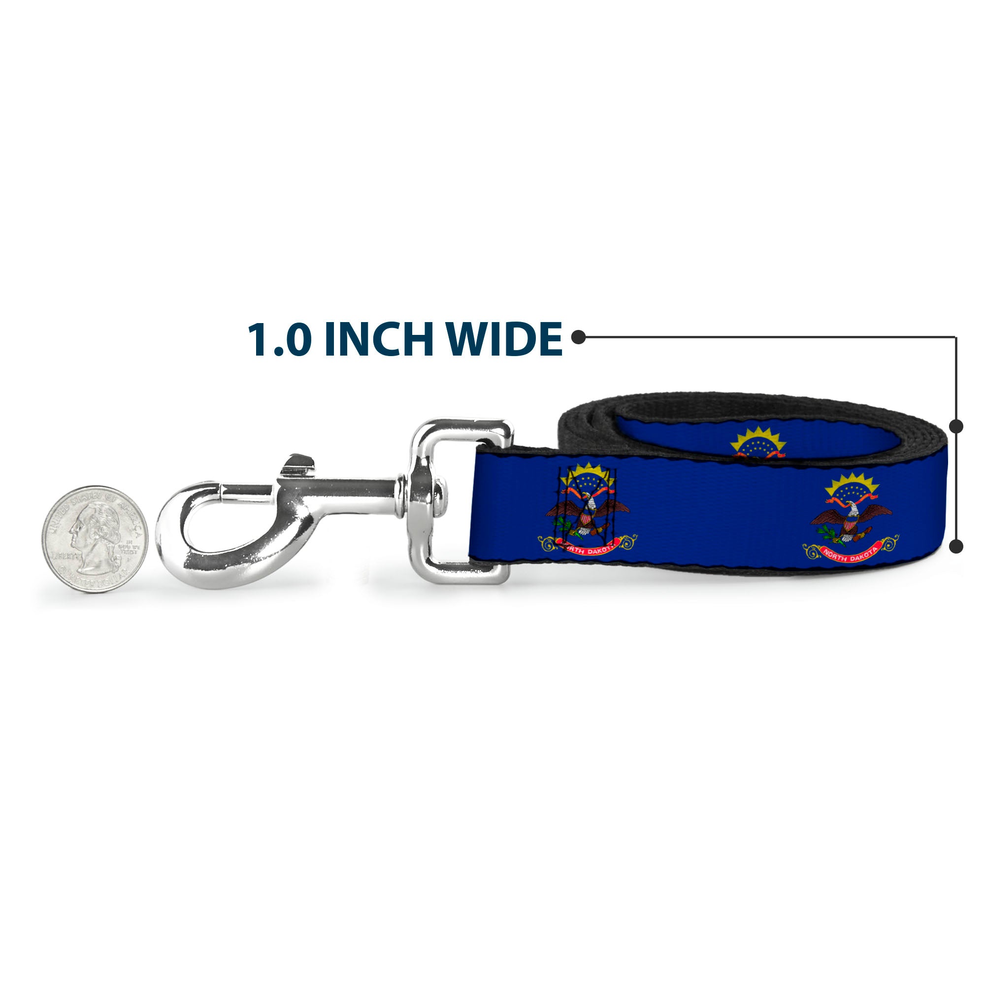 Dog Leash - North Dakota Flags Dog Leashes Buckle-Down