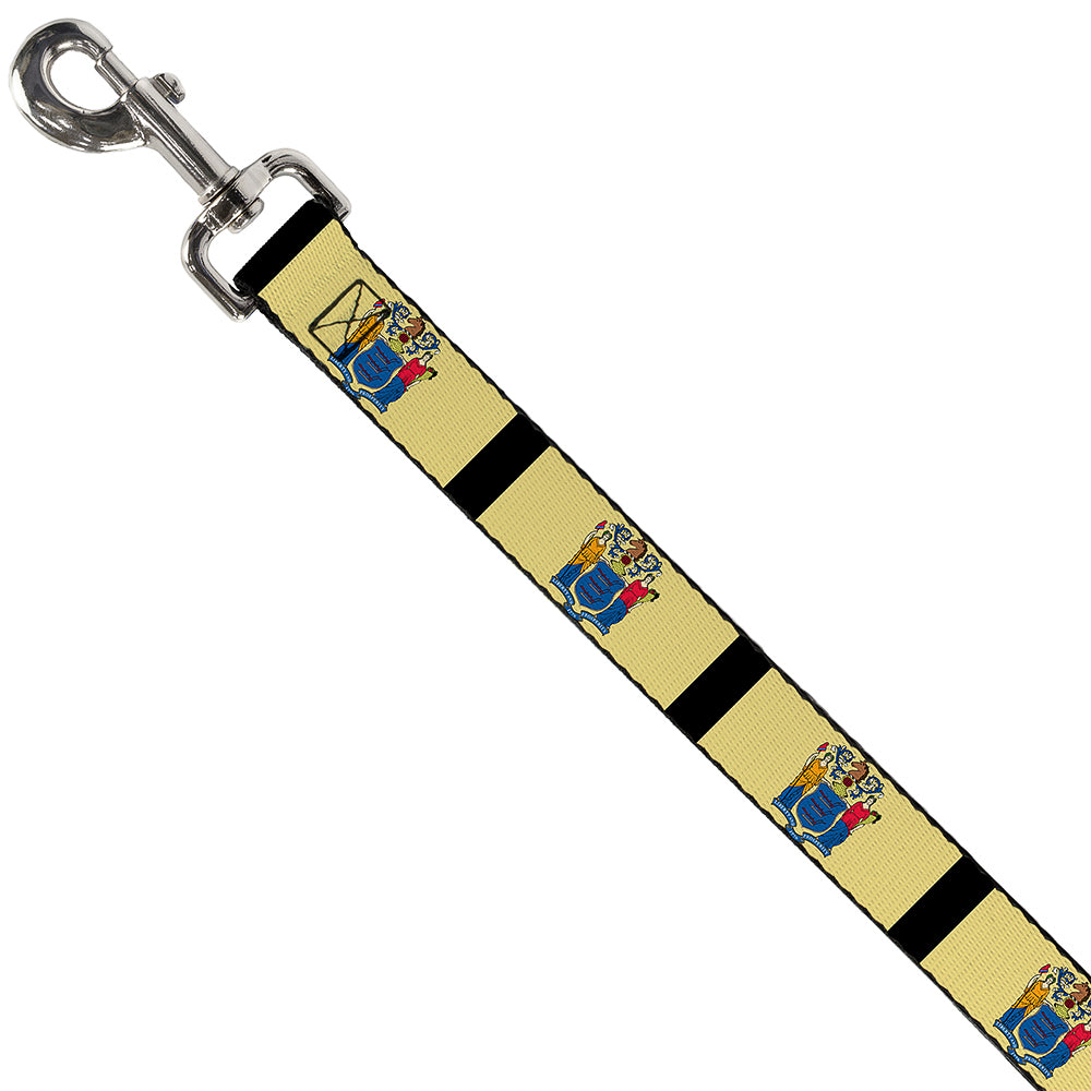 Dog Leash - New Jersey Flags/Black Dog Leashes Buckle-Down