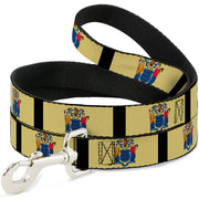 Dog Leash - New Jersey Flags/Black Dog Leashes Buckle-Down