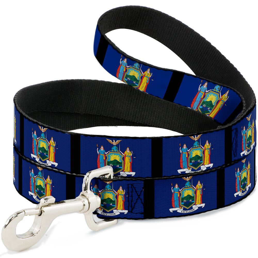 Dog Leash - New York Flags/Black Dog Leashes Buckle-Down