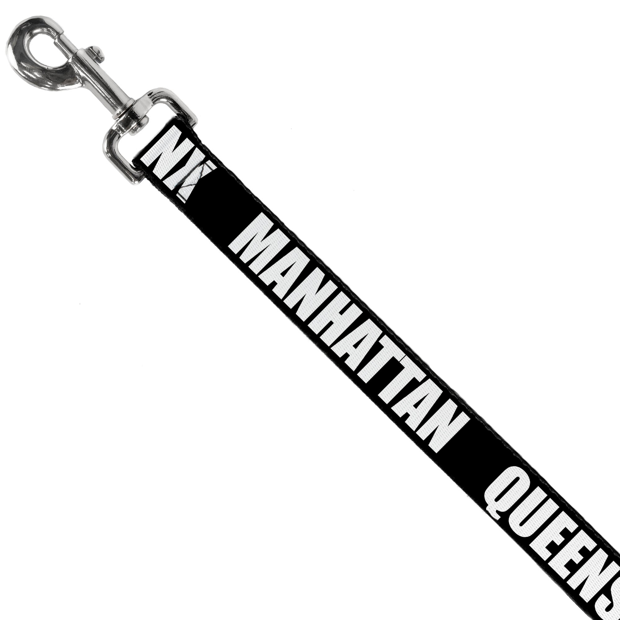 Dog Leash - New York's Five Burroughs Bold Black/White Dog Leashes Buckle-Down