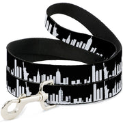 Dog Leash - New York Solid Skyline Black/White Dog Leashes Buckle-Down