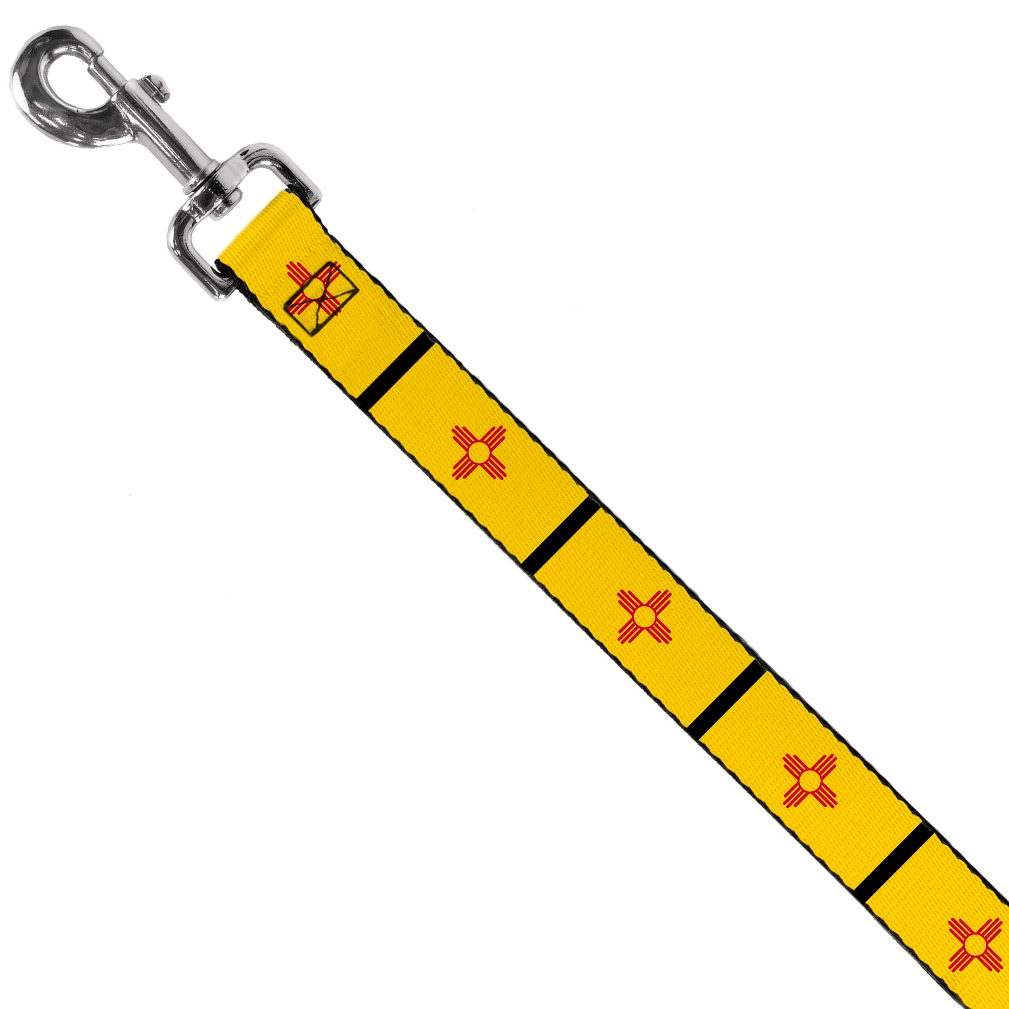 Dog Leash - New Mexico Flag/Black Dog Leashes Buckle-Down
