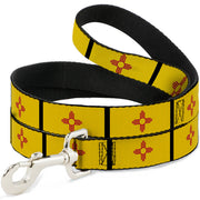 Dog Leash - New Mexico Flag/Black Dog Leashes Buckle-Down