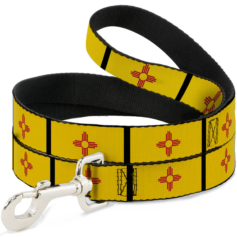 Dog Leash - New Mexico Flag/Black Dog Leashes Buckle-Down