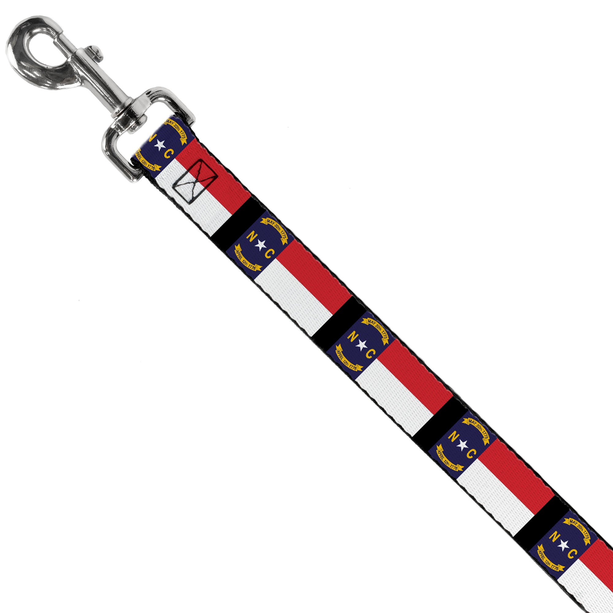 Dog Leash - North Carolina Flag/Black Dog Leashes Buckle-Down