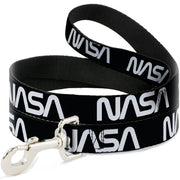 Dog Leash - NASA Text Black/White Dog Leashes Buckle-Down