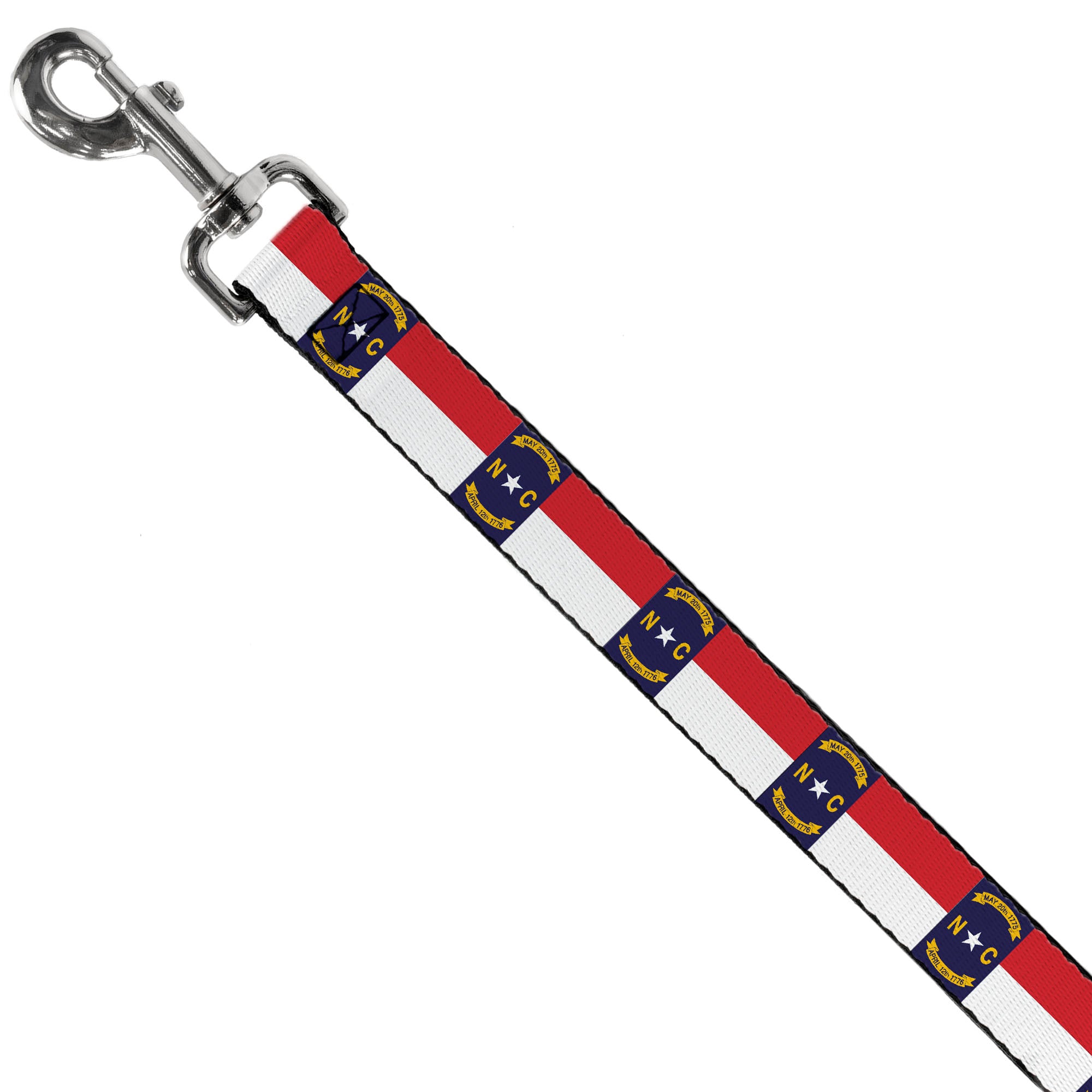 Dog Leash - North Carolina Flag Continuous Repeat Dog Leashes Buckle-Down