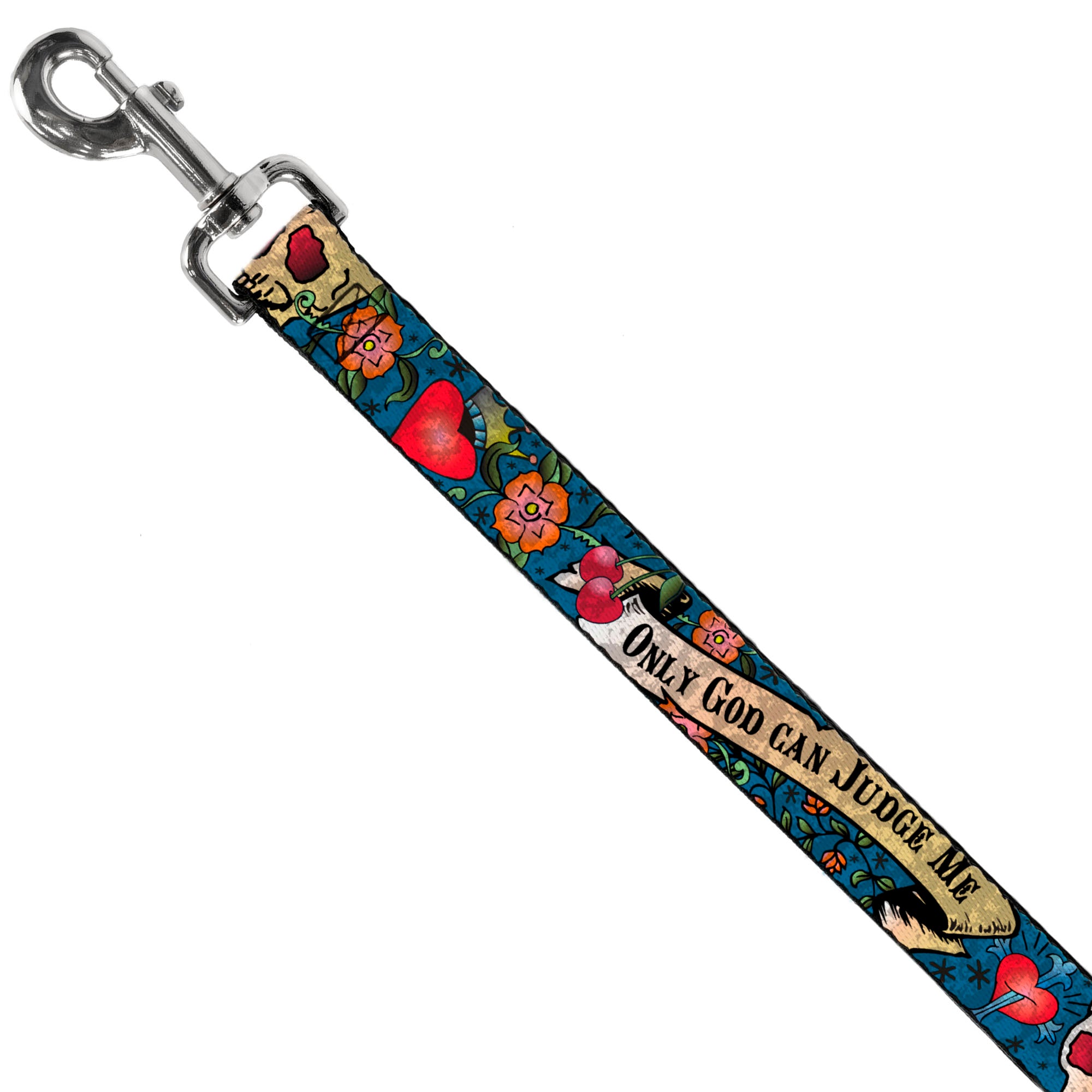 Dog Leash - Only God Can Judge Me Blue Dog Leashes Buckle-Down