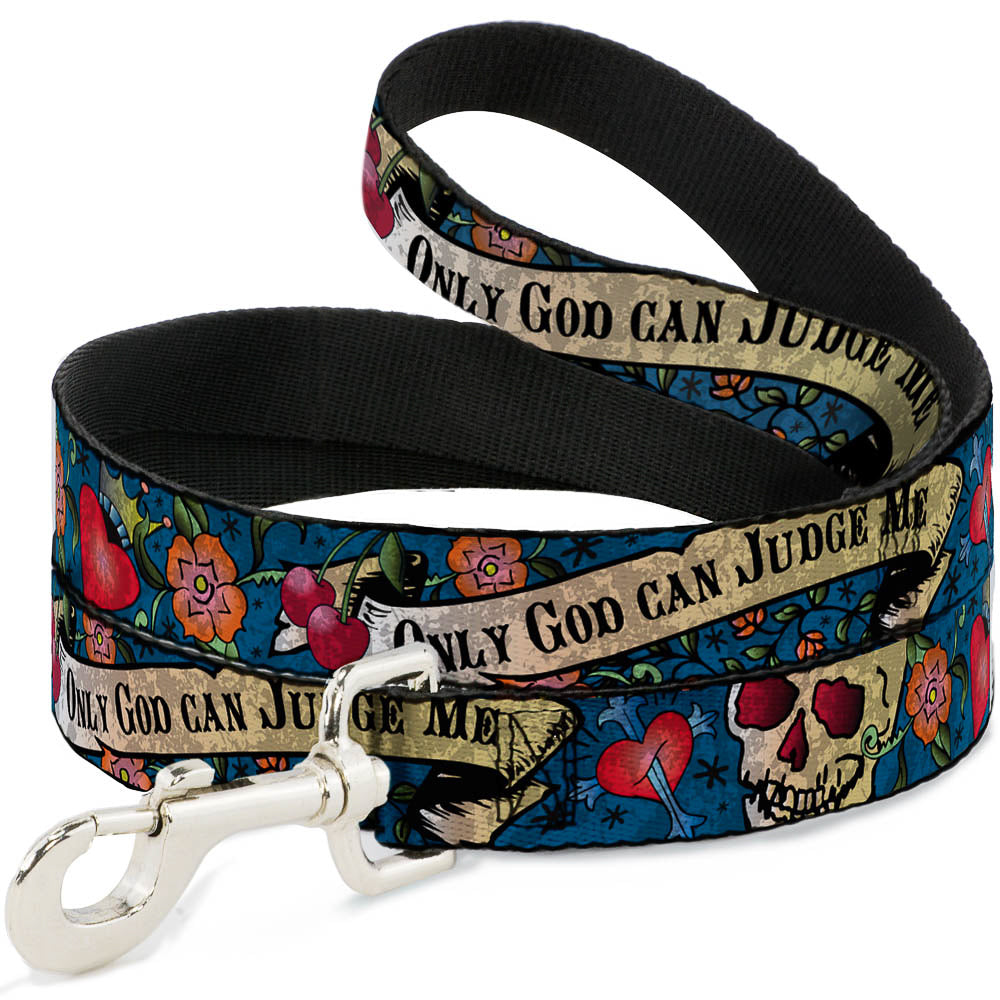 Dog Leash - Only God Can Judge Me Blue Dog Leashes Buckle-Down