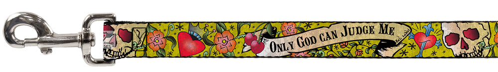 Dog Leash - Only God Can Judge Me Yellow Dog Leashes Buckle-Down