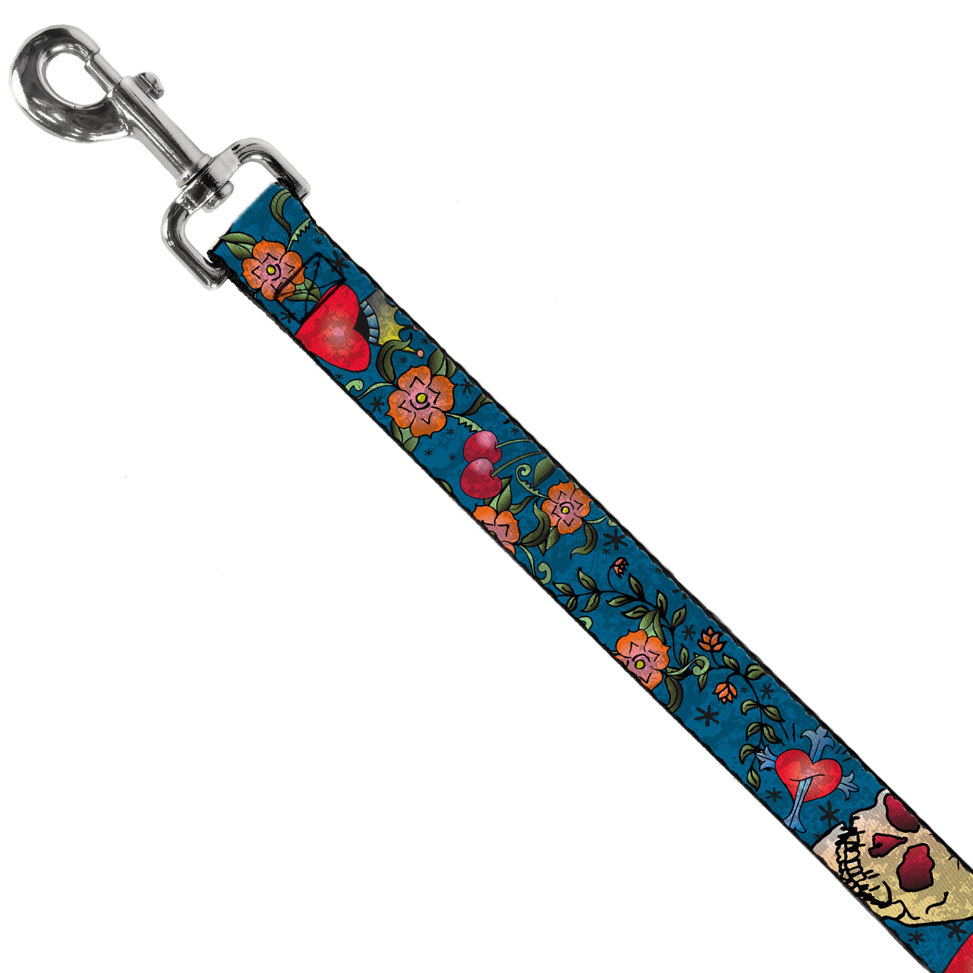 Dog Leash - Only God Can Judge Me CLOSE-UP Blue Dog Leashes Buckle-Down