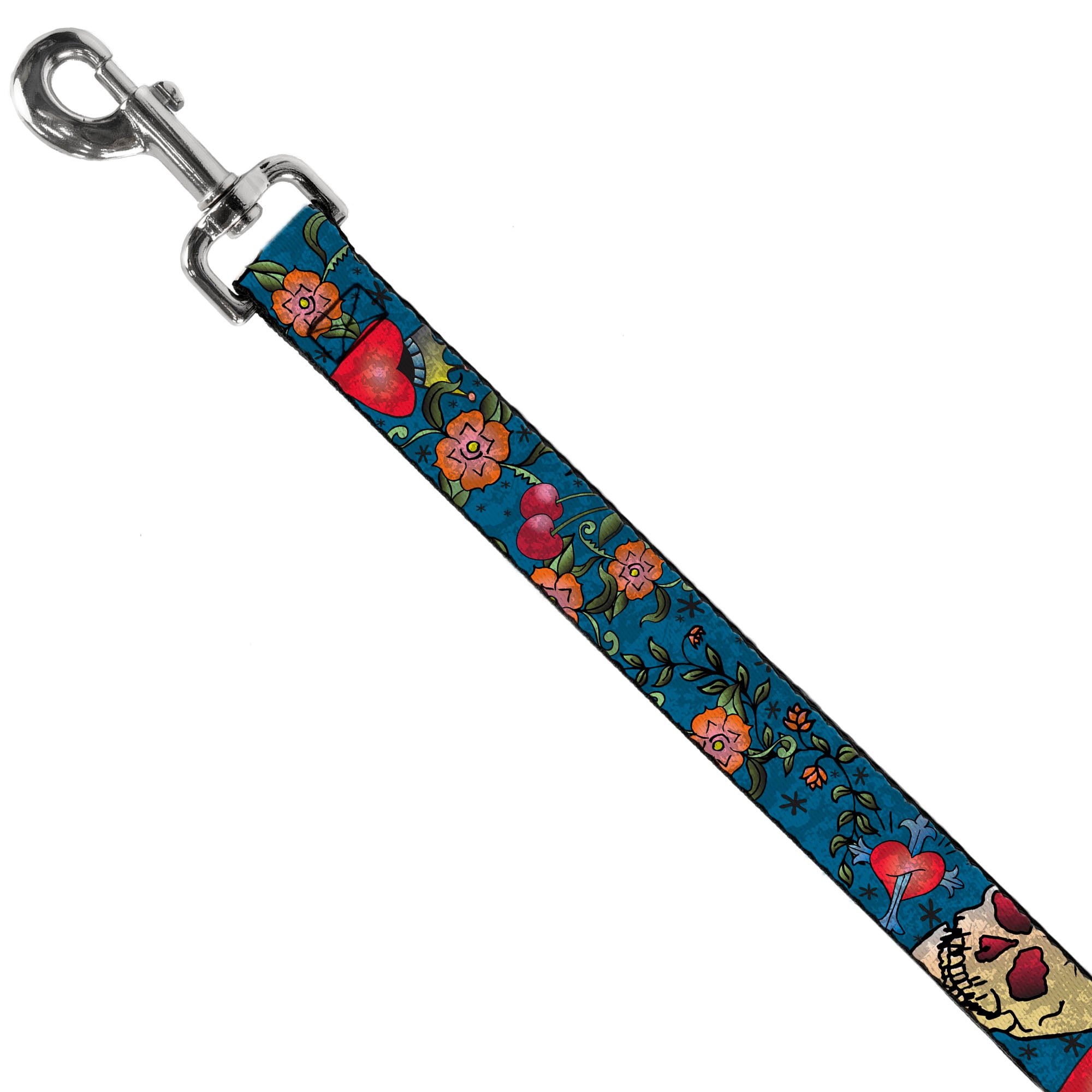 Dog Leash - Only God Can Judge Me CLOSE-UP Blue Dog Leashes Buckle-Down