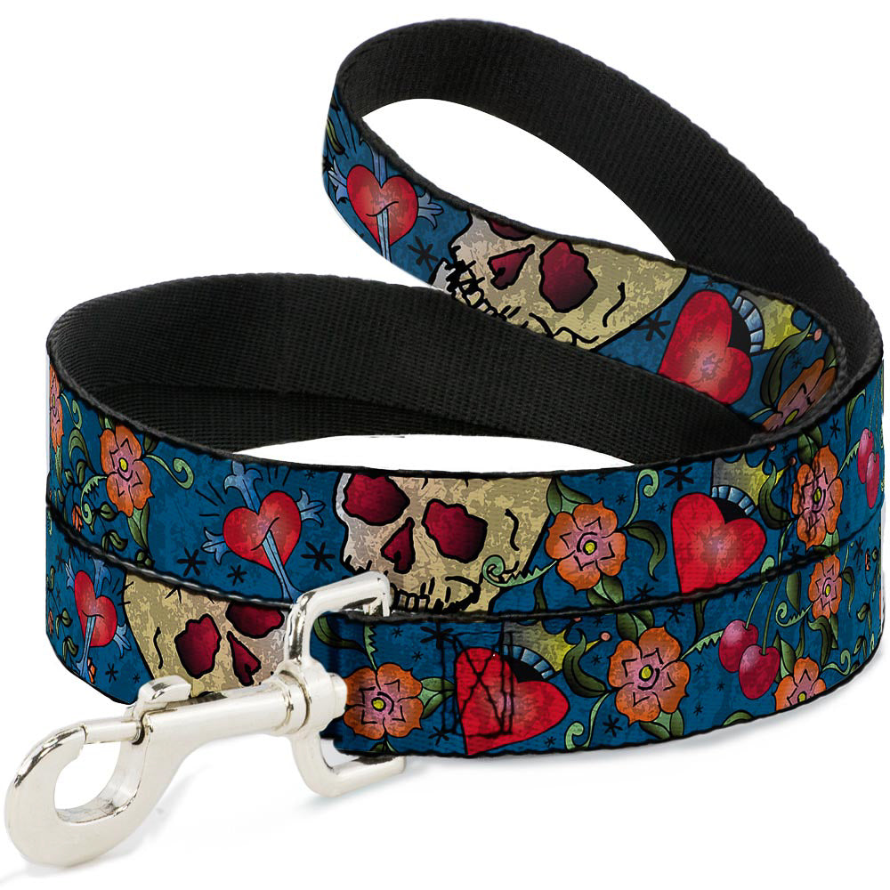 Dog Leash - Only God Can Judge Me CLOSE-UP Blue Dog Leashes Buckle-Down