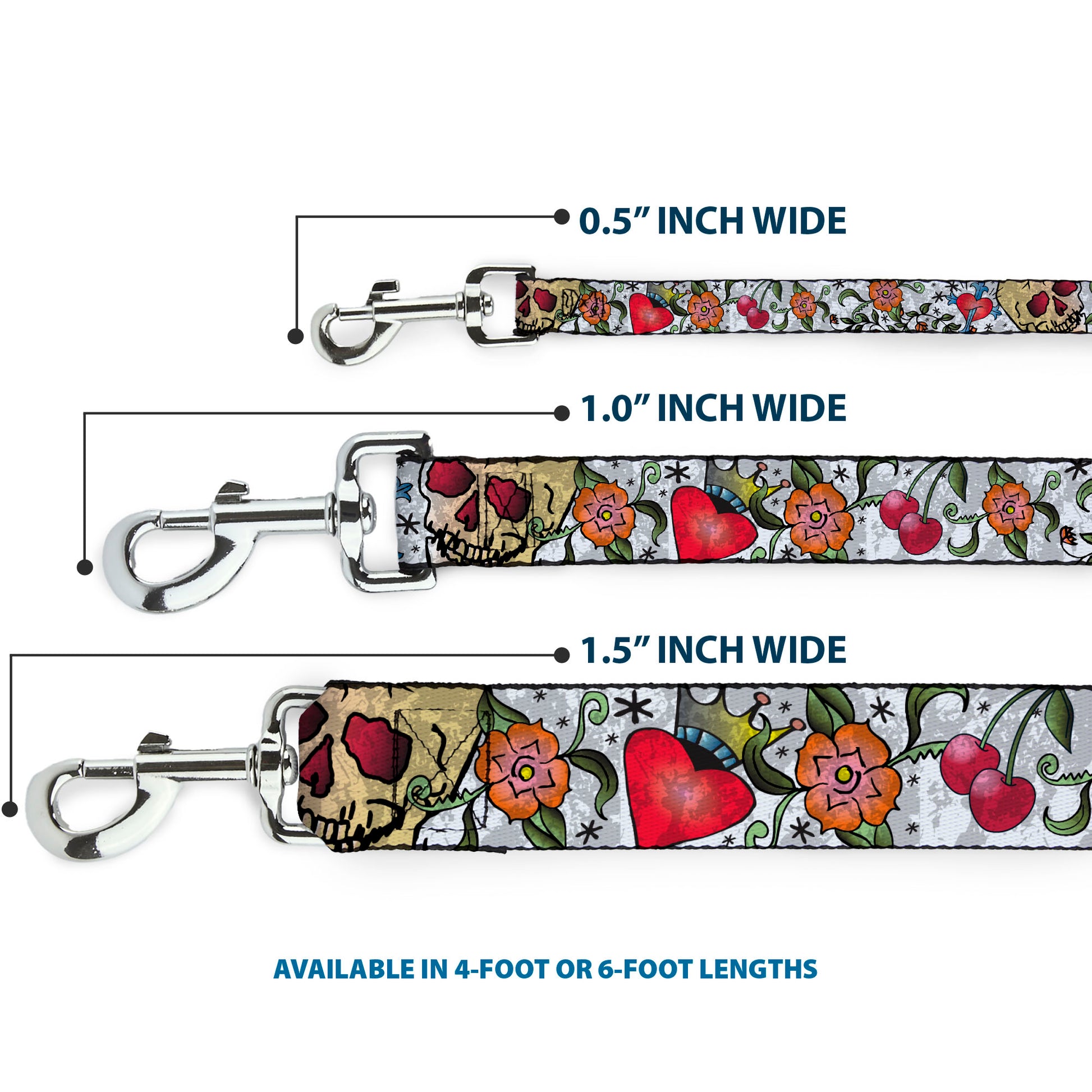 Dog Leash - Only God Can Judge Me CLOSE-UP White Dog Leashes Buckle-Down