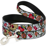 Dog Leash - Only God Can Judge Me CLOSE-UP White Dog Leashes Buckle-Down
