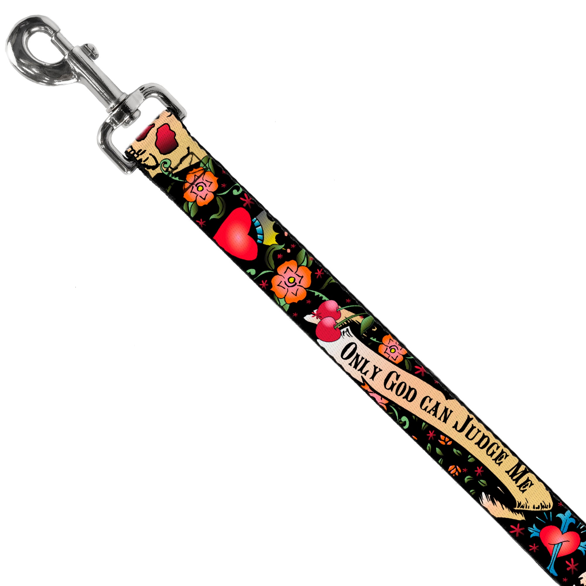 Dog Leash - Only God Can Judge Me Black Dog Leashes Buckle-Down
